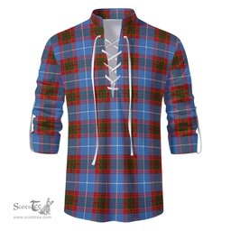 ScotsTee Shop Scottish Spalding Clan Tartan Mens Scottish Jacobite Ghillie Casual Shirt
