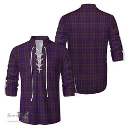 ScotsTee Shop Scottish Phillips Clan Tartan Mens Scottish Jacobite Ghillie Casual Shirt