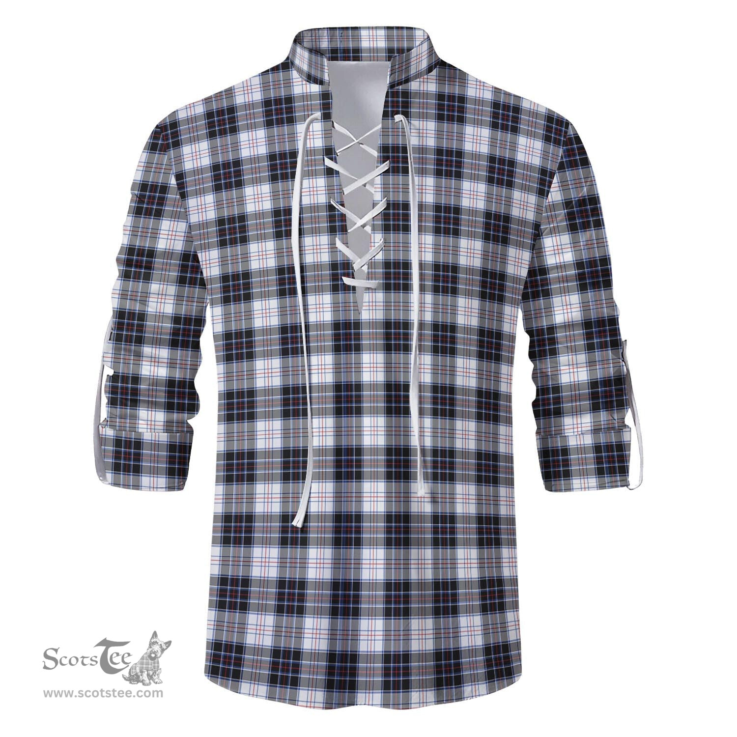 ScotsTee Shop Scottish MacRae Dress Modern Clan Tartan Mens Scottish Jacobite Ghillie Casual Shirt
