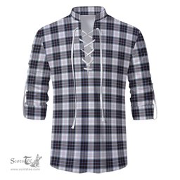 ScotsTee Shop Scottish MacRae Dress Modern Clan Tartan Mens Scottish Jacobite Ghillie Casual Shirt