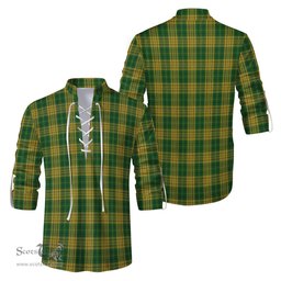 ScotsTee Shop Scottish Meredith of Wales Clan Tartan Mens Scottish Jacobite Ghillie Casual Shirt