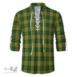 ScotsTee Shop Scottish Meredith of Wales Clan Tartan Mens Scottish Jacobite Ghillie Casual Shirt