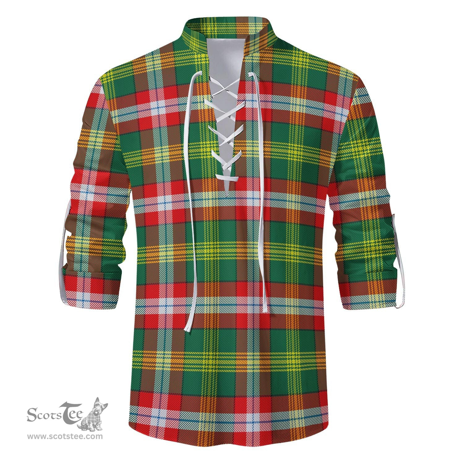 ScotsTee Shop Scottish Northwest Territories Canada Clan Tartan Mens Scottish Jacobite Ghillie Casual Shirt