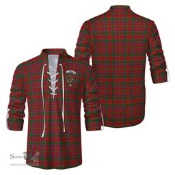 ScotsTee Shop Scottish Munro Clan Crest Tartan Mens Scottish Jacobite Ghillie Casual Shirt