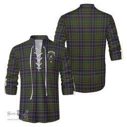 ScotsTee Shop Scottish MacMillan Hunting Modern Clan Crest Tartan Mens Scottish Jacobite Ghillie Casual Shirt