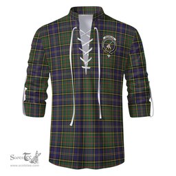 ScotsTee Shop Scottish MacMillan Hunting Modern Clan Crest Tartan Mens Scottish Jacobite Ghillie Casual Shirt