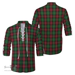 ScotsTee Shop Scottish Sawyer Clan Tartan Mens Scottish Jacobite Ghillie Casual Shirt