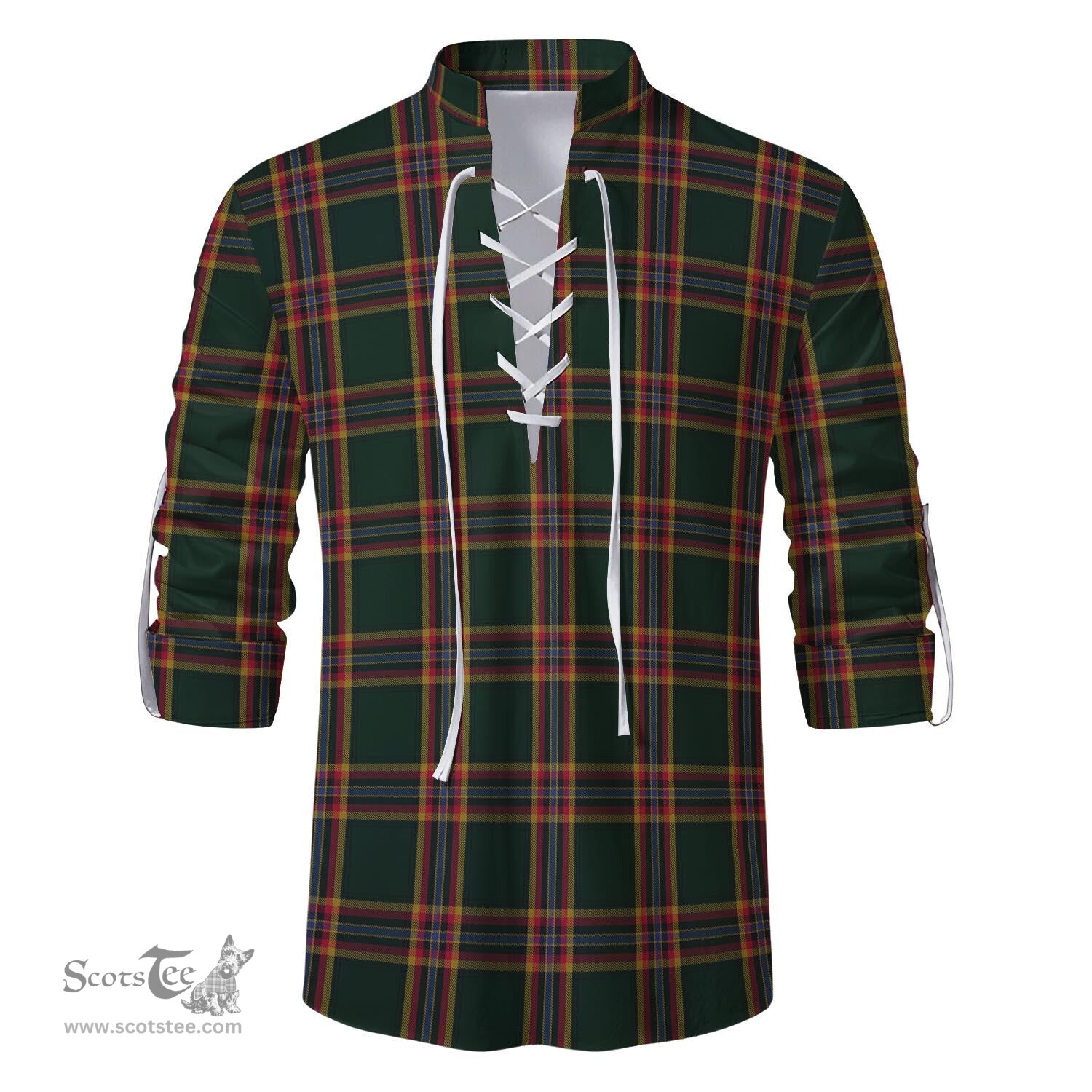 ScotsTee Shop Scottish Moran Family Ubique Clan Tartan Mens Scottish Jacobite Ghillie Casual Shirt