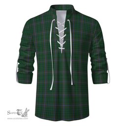 ScotsTee Shop Scottish MacRae Clan Tartan Mens Scottish Jacobite Ghillie Casual Shirt