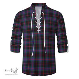 ScotsTee Shop Scottish Nairn Clan Tartan Mens Scottish Jacobite Ghillie Casual Shirt