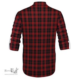 ScotsTee Shop Scottish Murray of Ochtertyre Clan Crest Tartan Mens Scottish Jacobite Ghillie Casual Shirt