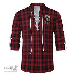 ScotsTee Shop Scottish Murray of Ochtertyre Clan Crest Tartan Mens Scottish Jacobite Ghillie Casual Shirt