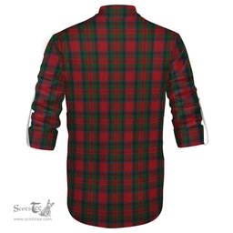 ScotsTee Shop Scottish MacDuff Clan Tartan Mens Scottish Jacobite Ghillie Casual Shirt