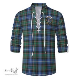 ScotsTee Shop Scottish MacRae Hunting Ancient Clan Crest Tartan Mens Scottish Jacobite Ghillie Casual Shirt