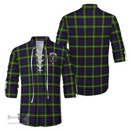 ScotsTee Shop Scottish Watson Modern Clan Crest Tartan Mens Scottish Jacobite Ghillie Casual Shirt