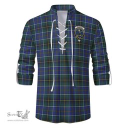 ScotsTee Shop Scottish MacInnes Modern Clan Crest Tartan Mens Scottish Jacobite Ghillie Casual Shirt