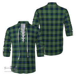 ScotsTee Shop Scottish Swinton Clan Tartan Mens Scottish Jacobite Ghillie Casual Shirt