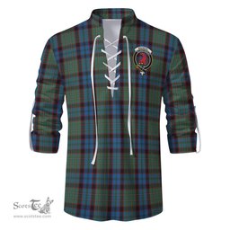 ScotsTee Shop Scottish MacNicol Hunting Clan Crest Tartan Mens Scottish Jacobite Ghillie Casual Shirt