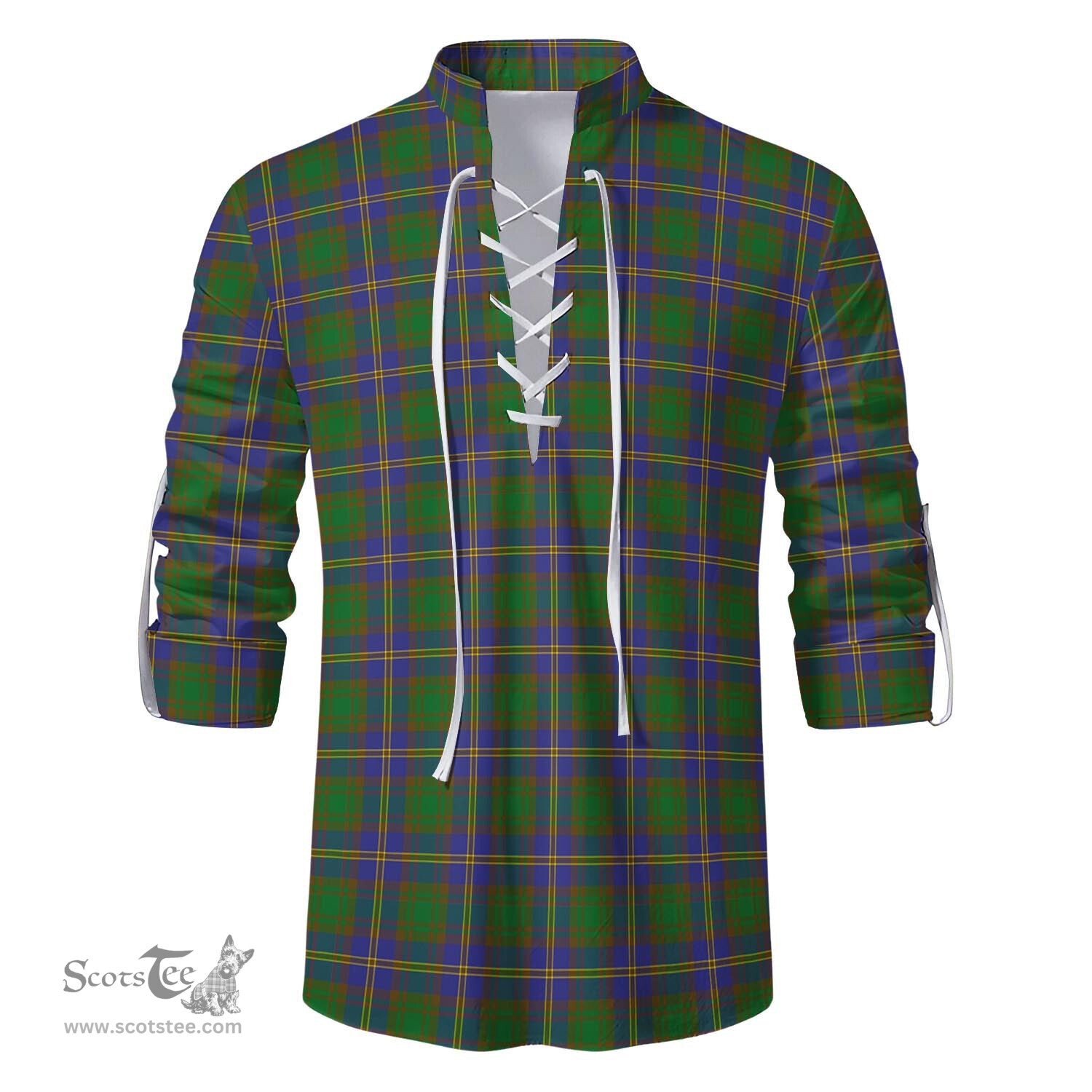 ScotsTee Shop Scottish Strange of Balkaskie Clan Tartan Mens Scottish Jacobite Ghillie Casual Shirt