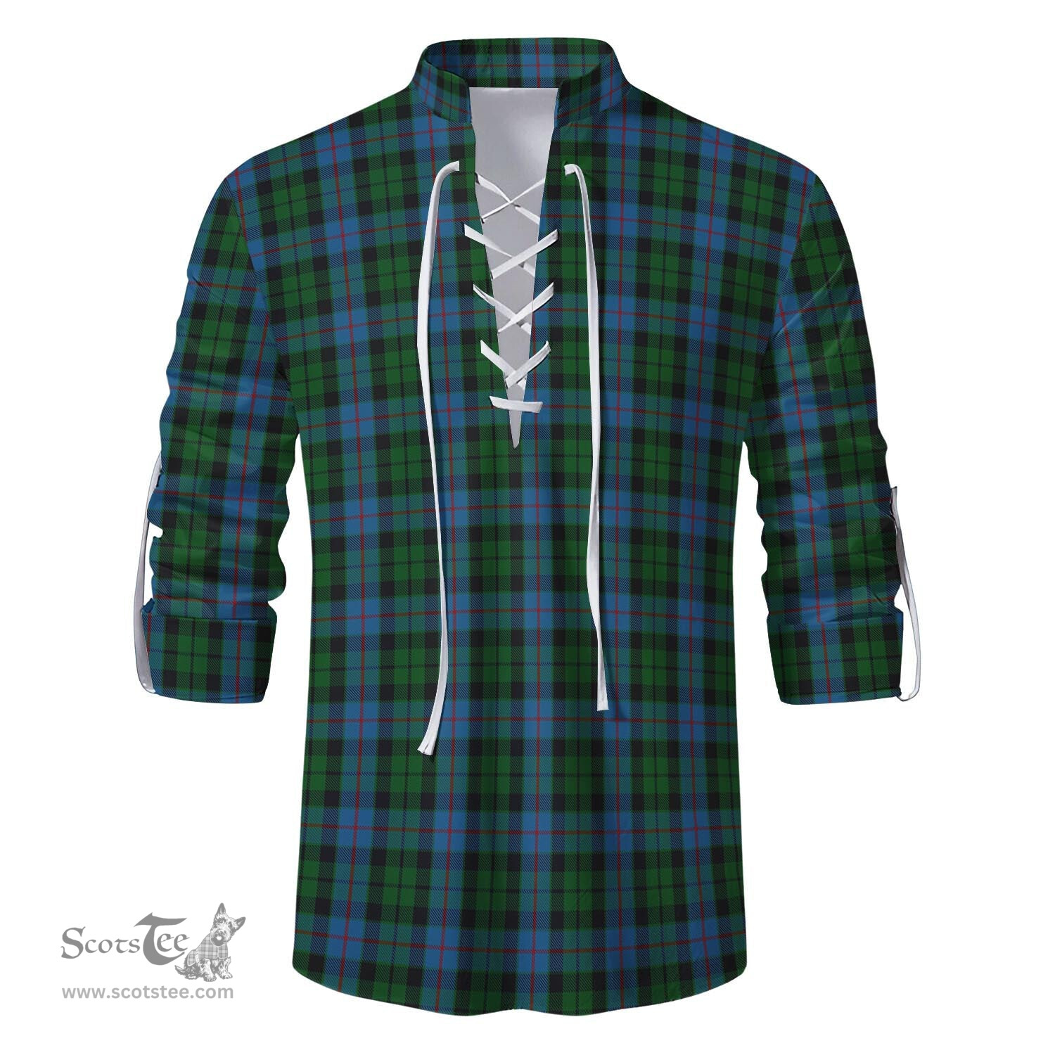 ScotsTee Shop Scottish Morrison Society Clan Tartan Mens Scottish Jacobite Ghillie Casual Shirt