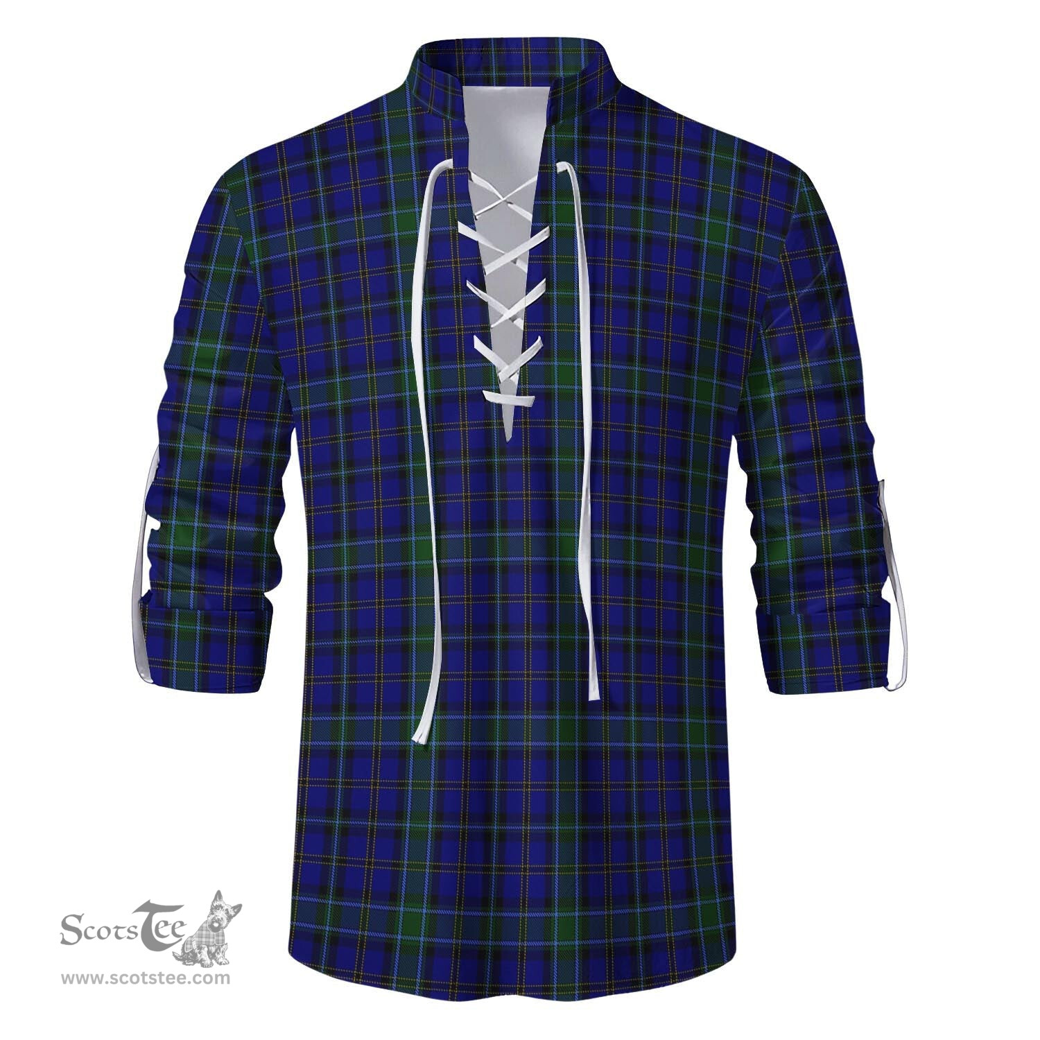 ScotsTee Shop Scottish Weir Clan Tartan Mens Scottish Jacobite Ghillie Casual Shirt