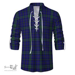 ScotsTee Shop Scottish Weir Clan Tartan Mens Scottish Jacobite Ghillie Casual Shirt