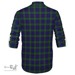 ScotsTee Shop Scottish MacKinlay Modern Clan Crest Tartan Mens Scottish Jacobite Ghillie Casual Shirt