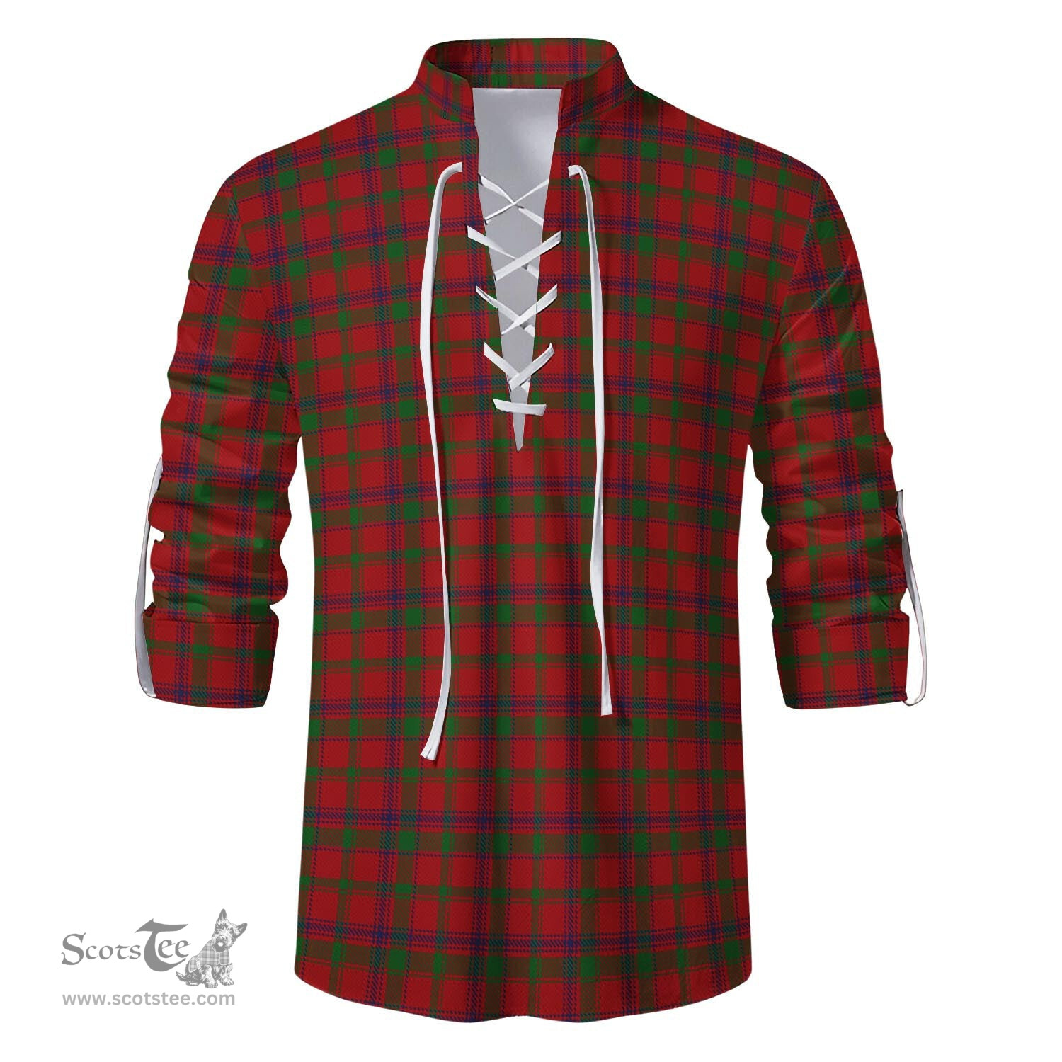 ScotsTee Shop Scottish MacColl Clan Tartan Mens Scottish Jacobite Ghillie Casual Shirt