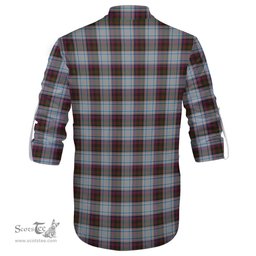 ScotsTee Shop Scottish MacDonald Dress Ancient Clan Tartan Mens Scottish Jacobite Ghillie Casual Shirt