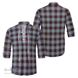 ScotsTee Shop Scottish MacDonald Dress Ancient Clan Tartan Mens Scottish Jacobite Ghillie Casual Shirt