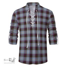 ScotsTee Shop Scottish MacDonald Dress Ancient Clan Tartan Mens Scottish Jacobite Ghillie Casual Shirt