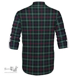 ScotsTee Shop Scottish MacKenzie Modern Clan Crest Tartan Mens Scottish Jacobite Ghillie Casual Shirt