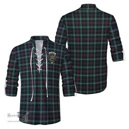 ScotsTee Shop Scottish MacKenzie Modern Clan Crest Tartan Mens Scottish Jacobite Ghillie Casual Shirt