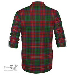 ScotsTee Shop Scottish MacCulloch Clan Crest Tartan Mens Scottish Jacobite Ghillie Casual Shirt