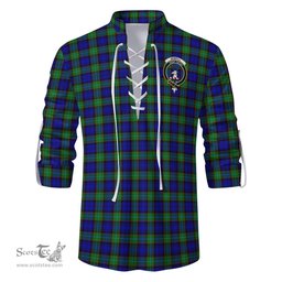 ScotsTee Shop Scottish Sempill Modern Clan Crest Tartan Mens Scottish Jacobite Ghillie Casual Shirt