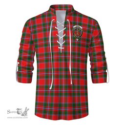 ScotsTee Shop Scottish Spens Modern Clan Crest Tartan Mens Scottish Jacobite Ghillie Casual Shirt