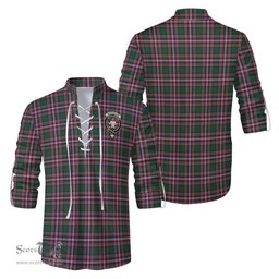 ScotsTee Shop Scottish MacFarlane Hunting Modern Clan Crest Tartan Mens Scottish Jacobite Ghillie Casual Shirt