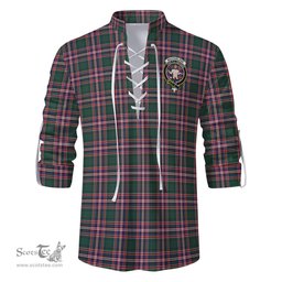ScotsTee Shop Scottish MacFarlane Hunting Modern Clan Crest Tartan Mens Scottish Jacobite Ghillie Casual Shirt