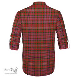 ScotsTee Shop Scottish MacAlister Modern Clan Crest Tartan Mens Scottish Jacobite Ghillie Casual Shirt