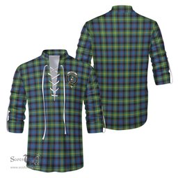 ScotsTee Shop Scottish Watson Ancient Clan Crest Tartan Mens Scottish Jacobite Ghillie Casual Shirt