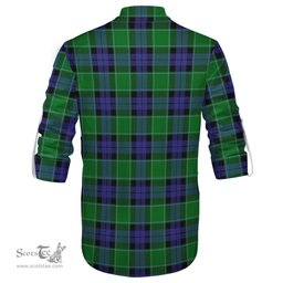 ScotsTee Shop Scottish Monteith Clan Tartan Mens Scottish Jacobite Ghillie Casual Shirt