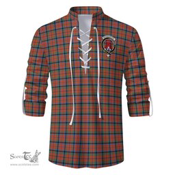 ScotsTee Shop Scottish MacNaughton Ancient Clan Crest Tartan Mens Scottish Jacobite Ghillie Casual Shirt