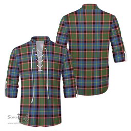 ScotsTee Shop Scottish Stirling Bannockburn Clan Tartan Mens Scottish Jacobite Ghillie Casual Shirt