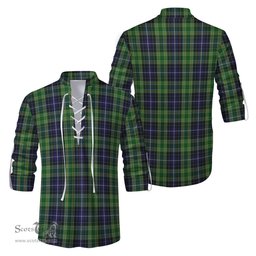 ScotsTee Shop Scottish McKellar Clan Tartan Mens Scottish Jacobite Ghillie Casual Shirt