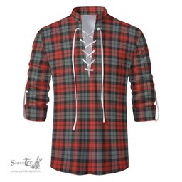 ScotsTee Shop Scottish MacLachlan Weathered Clan Tartan Mens Scottish Jacobite Ghillie Casual Shirt