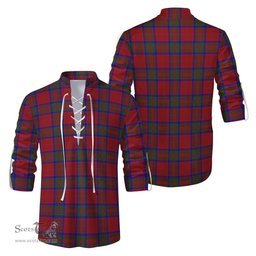 ScotsTee Shop Scottish MacGillivray Clan Tartan Mens Scottish Jacobite Ghillie Casual Shirt