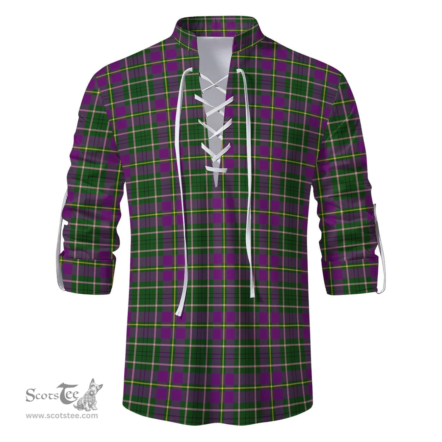 ScotsTee Shop Scottish Taylor Clan Tartan Mens Scottish Jacobite Ghillie Casual Shirt