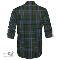 ScotsTee Shop Scottish MacMillan Hunting Clan Crest Tartan Mens Scottish Jacobite Ghillie Casual Shirt