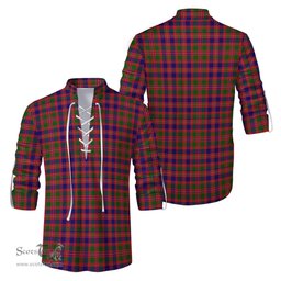 ScotsTee Shop Scottish Wright Clan Tartan Mens Scottish Jacobite Ghillie Casual Shirt