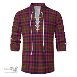 ScotsTee Shop Scottish Wright Clan Tartan Mens Scottish Jacobite Ghillie Casual Shirt